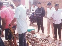 ग्राम अंजोरा में पानी की लैब जांच के बाद पाया गया साफ