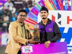फिरोज अंसारी ने हॉकी इंडिया लीग के फाइनल में खिलाड़ियों को सम्मानित किया