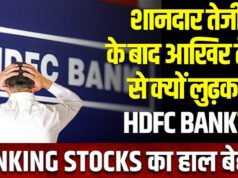 बैंकिंग स्टॉक्स में आई भारी गिरावट, HDFC से लेकर SBI तक सभी का हुआ बुरा हाल…