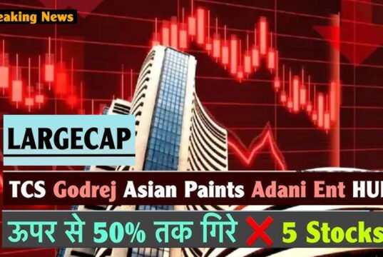 TCS से लेकर Adani तक. 5 दिग्गज लार्ज कैप शेयर जो 5 साल में हुए धड़ाम, क्या अब है कमाई का मौका?