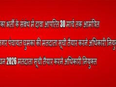 CG: आंगनबाड़ी एवं पालना सहायिका भर्ती के संबंध में दावा आपत्ति 30 मार्च तक आमंत्रित…