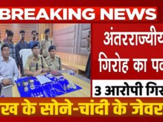 CG: अंतर्राज्यीय चोर गिरोह पर पुलिस की बड़ी कार्यवाही, आरोपी गिरफ्तार, 5 लाख रुपये के सोने-चांदी के जेवरात बरामद…