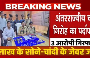 CG: अंतर्राज्यीय चोर गिरोह पर पुलिस की बड़ी कार्यवाही, आरोपी गिरफ्तार, 5 लाख रुपये के सोने-चांदी के जेवरात बरामद…