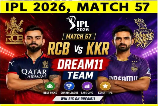 RCB vs KKR Pitch Report: IPL 2026 का 57वां मैच आज रायपुर के शहीद वीर नारायण इंटरनेशनल क्रिकेट स्टेडियम में रॉयल चैलेंजर्स बेंगलुरु और कोलकाता नाइट राइडर्स के बीच खेला जाएगा. पढ़ें पिच रिपोर्ट.