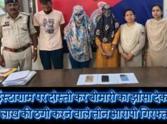 इंस्टाग्राम पर दोस्ती कर बीमारी का झांसा देकर 03 लाख की ठगी करने वाले तीन आरोपी गिरफ्तार…