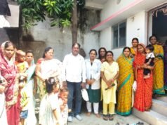 शंकरपुर में सेवा संकल्प अभियान के तहत आंगनबाड़ी कार्यक्रम